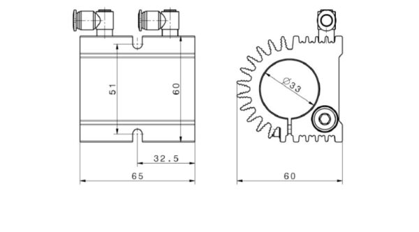 Motorspindel Einspannvorrichtung 4833 ASE 33mm Zeichnung