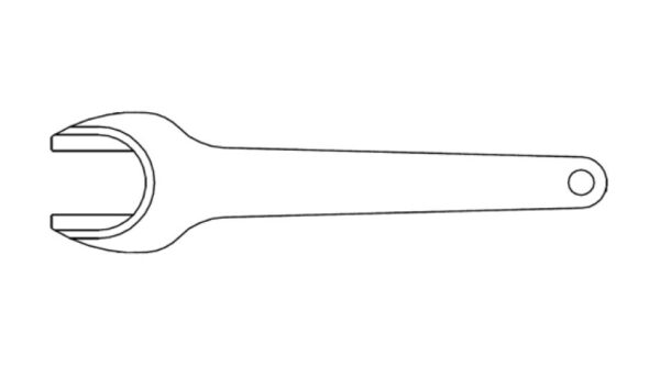 Spannschlüssel E8 MS für Spannmutter Zeichnung
