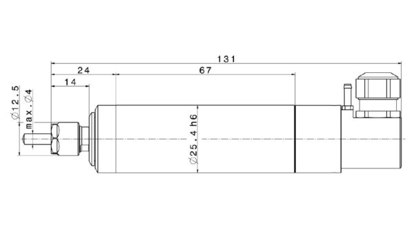 Motorspindel Frässpindel 4015 DC-R Zeichnung